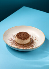 dessert with coconut chips and chocolate