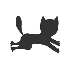 Cat vector icon. Cat silhouette symbol. Linear style sign for mobile concept and web design. House animals symbol logo illustration. vector graphics - Vector. EPS