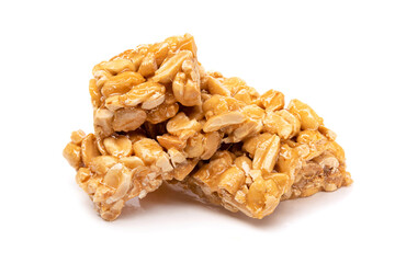 Honey bars with peanuts and honey caramel