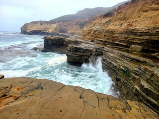 Cliffs on the southern tip of the Point Loma Peninsula in San Diego, California, United States