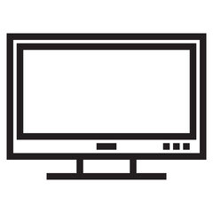 Television outline style icon