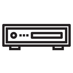 VDO player outline style icon