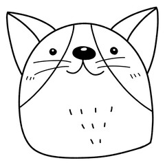 facial dog drawing