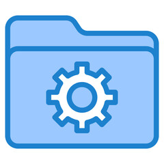 Folder blue style icon