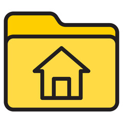 Folder color line style icon