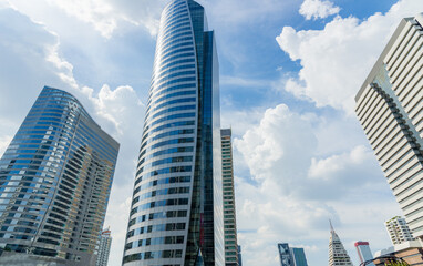 Bangkok with Building architecture style modern ,business area in city of bangkok