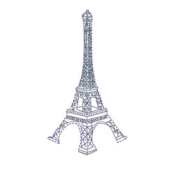Fototapeta na wymiar Eiffel Tower, Paris, architecture, logo