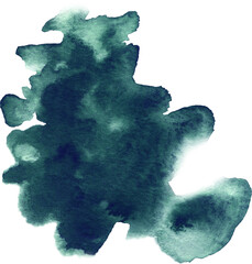 Green Watercolor Hand-Painted Stain - 540020998