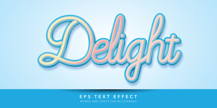 delight 3d editable text effect