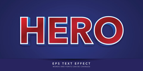 Obraz premium hero 3d editable text effect