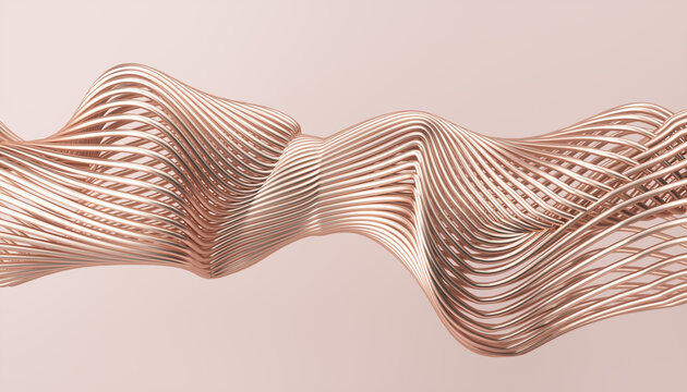 recommend clip art: Abstract Metallic shape 3d illustration.