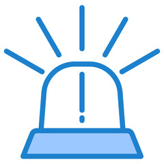 Warning lights blue style icon