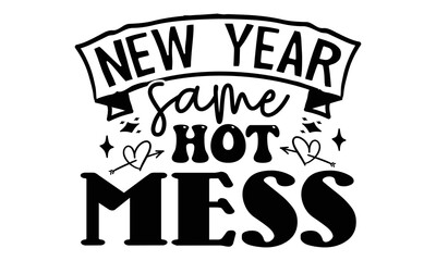 New Year SVG Design Template