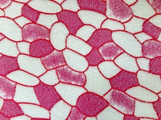 White and pink fabric carpet pattern background