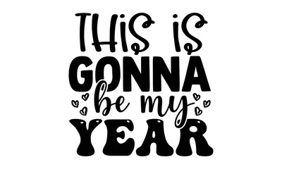 New Year SVG Design Template