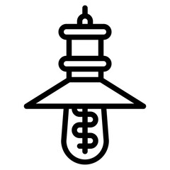 Lamp outline style icon
