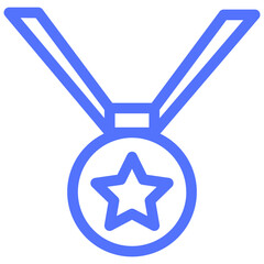 award first place honor medal line icon
