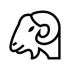 Mountain Goat Vector Icon