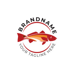 Red Fish company Logo vector