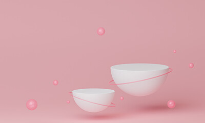 3d background products display podium scene. background 3d rendering with podium. stand to show cosmetic products. Stage showcase on pedestal display beige studio. 3d rendering illustration