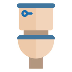 Toilet flat style icon