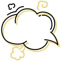 Speech bubble hand-drawn style symbol