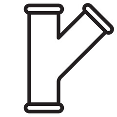 Pipe outline style icon