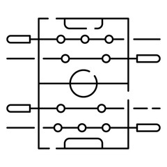 Board game or table game line icon vector and illustration. Fun and activity. Pinball or Table football