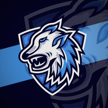 Wolf Mascot Esport Logo &mdash; Vector Illustration
