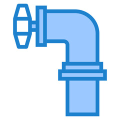Pipe blue style icon