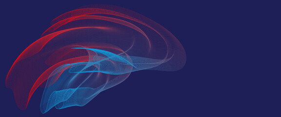 Abstract blending blue and pink gradient background