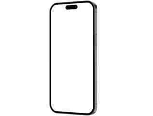 phone isolated on white screen for make mockup premium png with high resolution