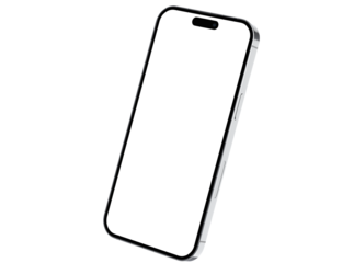 black and white phone isolated background for mockup