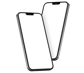 Mobile phones premium png digital devices for mockup