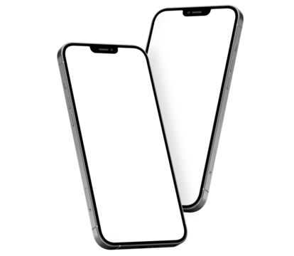 Mobile phones premium png digital devices for mockup