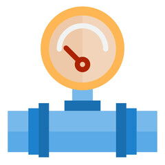 Manometer flat style icon