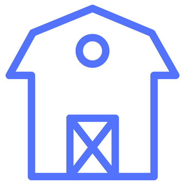 recommend clip art: barn building silo storage line icon