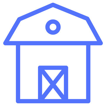 recommend clip art: barn farming silo storage line icon