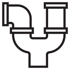 Pipe outline style icon