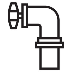 Pipe outline style icon