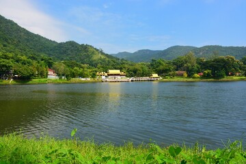 lake and mountains