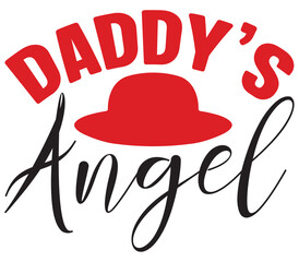 Daddy’s Angel, Father's day SVG Design, Father's day Cut File, Father's day SVG, Father's day T-Shirt Design, Father's day Design, Father's day Bundle, Father's day