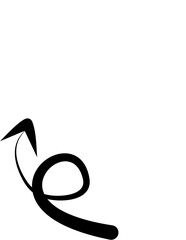 Hand drawn arrows abstract black