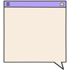 Message Pop-up Window Frame Mockup
