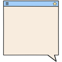 Message Pop-up Window Frame Mockup
