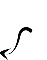 Hand drawn arrows abstract black