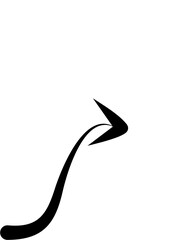 Hand drawn arrows abstract black