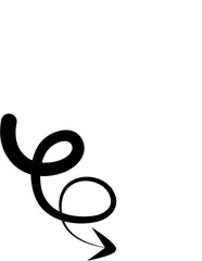 Hand drawn arrows abstract black