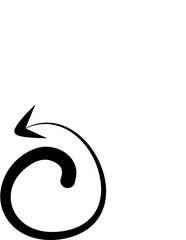 Hand drawn arrows abstract black