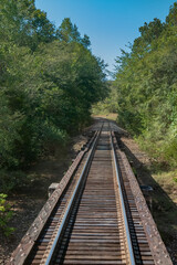 Fototapeta premium Trestle on the Arkansas Missouri Railroad, Arkansas